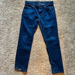 Banana Republic Slim Fit Jeans, Size 35 W 32 L, Dark Blue Denim